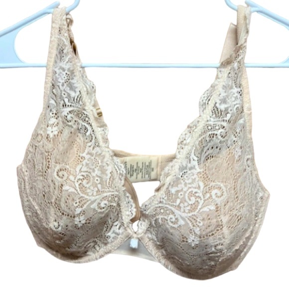 💝- ThirdLove sz 36E (DD) Cream Lace Contour Plunge Bra - Picture 1 of 7
